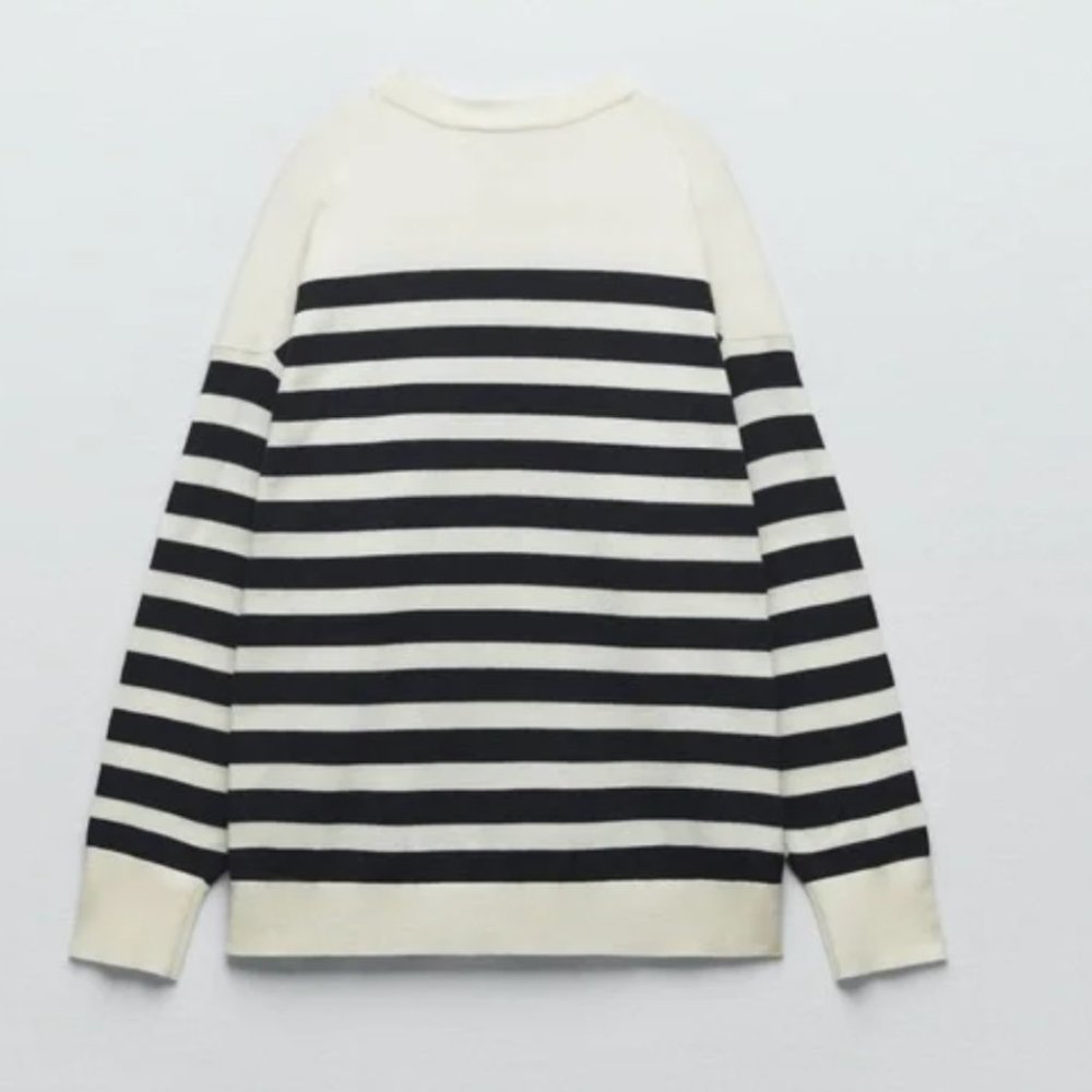 NWT Zara striped knit sweater - Picture 6 of 6